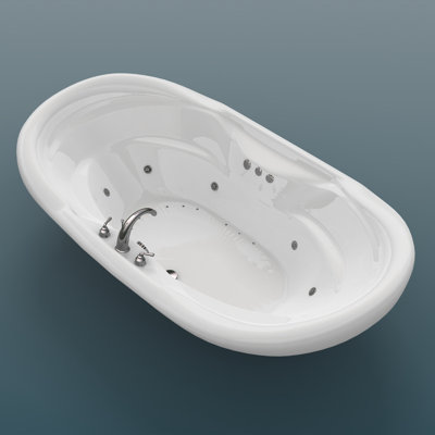 Spa Escapes Antigua 41 x 70 x 23" Oval Air and Whirlpool Jetted Bathtub - Finish: White, Trim Finish: White, Pump Location: Left at Sears.com