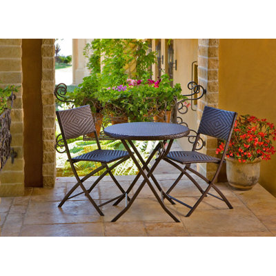 Red Star Traders 3 Piece Wicker Bistro Set