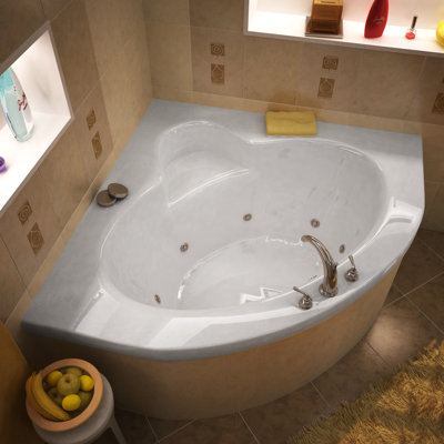 Spa Escapes Trinidad 60 x 60 x 23" Corner Whirlpool Jetted Bathtub - Finish: White, Trim Finish: White, Pump Location: Right at Sears.com