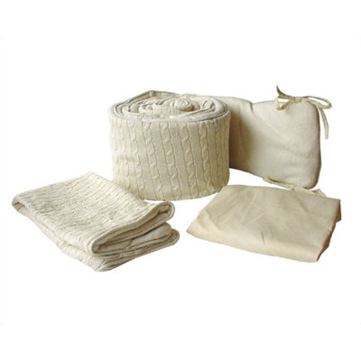 Sleeping Partners Tadpoles Cable Knit 3-Piece Cradle Bedding Set - Natural at Sears.com