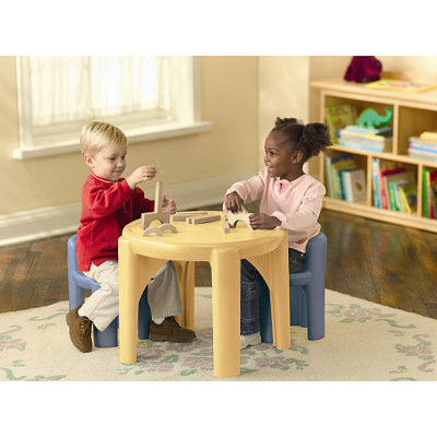 Little Tikes Kids 3 Piece Table and Chair Set - Color: Pottery Yellow and Blue at Sears.com