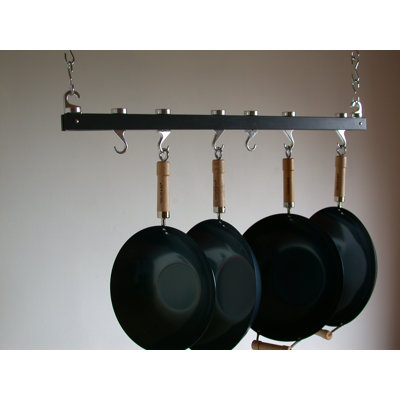 Taylor & Ng Track Rack 36" Ceiling Pot Rack in Anthracite Grey Wood at Sears.com