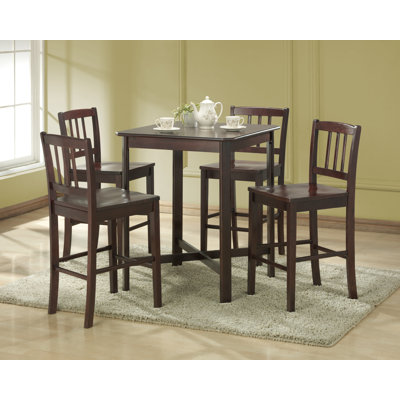 Walker Edison 5 Piece Pub Table Set in Espresso at Sears.com