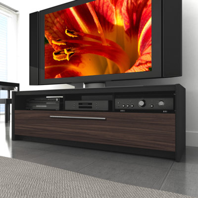 Sonax Naples 42'' - 68'' TV Stand in Black / Ebony Pecan