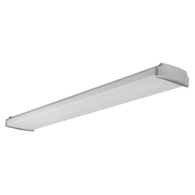 AFX Lighting, Inc. 48" Economy Narrow 2 Light Low Profile Wrap Flush - Shade Color: Clear Prismatic Acrylic at Sears.com