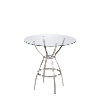 Trica Amsterdam Round Dining Table - Height: Counter Height (35"), Top: 42" Glass Top at Sears.com