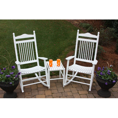 Dixie Seating 2 Adult Rocking Chairs & Table - Finish: White at Sears.com