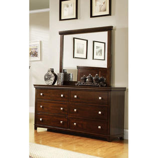 Hokku Designs Bellwood 6 Drawer Dresser (2 Pieces) - Finish: Brown Cherry Hokku Designs Bellwood 6 Drawer Dresser (2 Pieces) - Finish: Brown Cherry