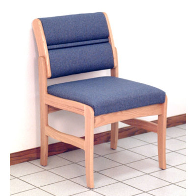 Wooden Mallet Valley Standard Leg Guest Chair - Wood Finish: Medium Oak, Fabric: Powder Blue, Arms: Not Included at Sears.com