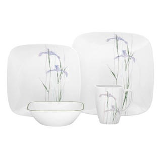 Corelle Square Shadow Iris Dinnerware Set (Set of 2) Corelle Square Shadow Iris Dinnerware Set (Set of 2)