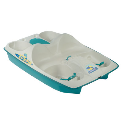 KL Industries Sun Dolphin Five Person Pedal Boat in Cream / Teal at Sears.com