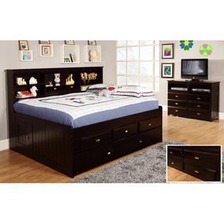 Discovery World Furniture Bookcase Daybed with 3 Drawers and Trundle (2 Pieces) - Size: Twin Discovery World Furniture Bookcase Daybed with 3 Drawers and Trundle (2 Pieces) - Size: Twin