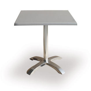Source Contract Palm Square Table (4 Pieces) - Finish: Brushed Silver, Size: 36 Source Contract Palm Square Table (4 Pieces) - Finish: Brushed Silver, Size: 36