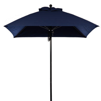 FRANKFORD UMBRELLAS 6.5' Square Fiberglass Market Umbrella - Fabric: White, Pole Type: Bronze Coated Aluminum Pole FRANKFORD UMBRELLAS 6.5' Square Fiberglass Market Umbrella - Fabric: White, Pole Type: Bronze Coated Aluminum Pole