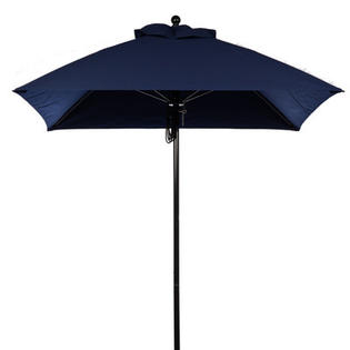 FRANKFORD UMBRELLAS 6.5' Square Fiberglass Market Umbrella - Fabric: Toast, Pole Type: White Coated Aluminum Pole FRANKFORD UMBRELLAS 6.5' Square Fiberglass Market Umbrella - Fabric: Toast, Pole Type: White Coated Aluminum Pole