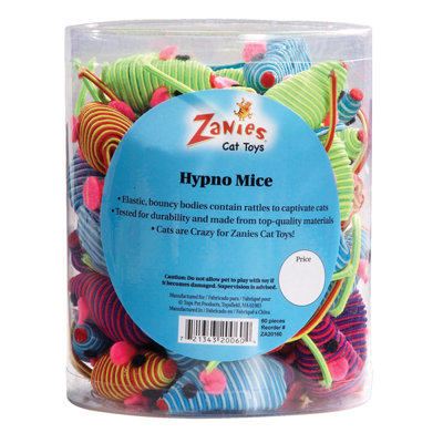 104 Pieces Hypno Mice Canister Cat Toy