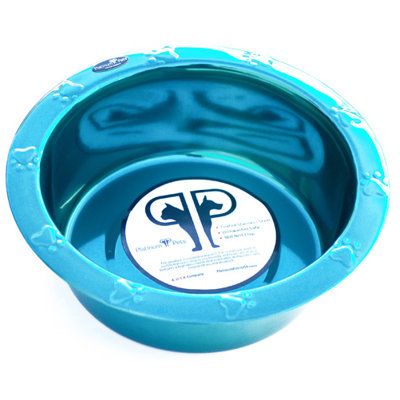 Wide Embossed Rim Bowl  Size: 8 Oz., Color: Caribbean Teal