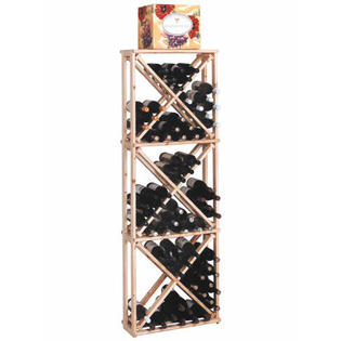 Wine Cellar Designer Series 132 Bottle Open Diamond Cube Wine Rack - Wood Type: Rustic Pine, Finish: Dark Walnut Wine Cellar Designer Series 132 Bottle Open Diamond Cube Wine Rack - Wood Type: Rustic Pine, Finish: Dark Walnut