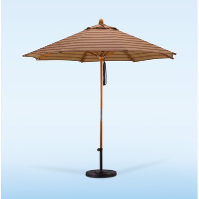 Wood Pulley Market Umbrella - Size+ 7 5   Fabric+ Sunbrella Aa Jockey