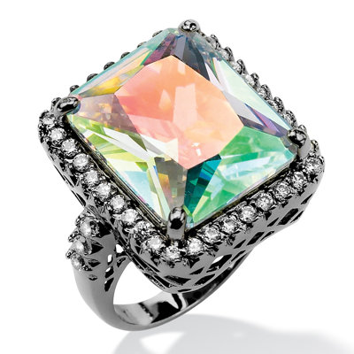 Palm Beach Jewelry Aurora Borealis & White Cubic Zirconia Ring - Size: 12 at Sears.com