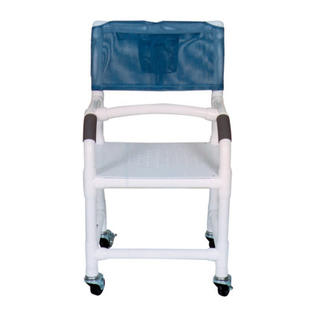 MJM International Standard Deluxe Shower Chair with Flat Stock Seat - Color: Royal Blue MJM International Standard Deluxe Shower Chair with Flat Stock Seat - Color: Royal Blue