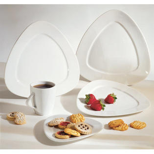 Ten Strawberry Street White Triangle Dinnerware Set (8 Pieces) Ten Strawberry Street White Triangle Dinnerware Set (8 Pieces)