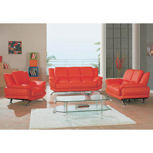 Global Furniture USA Rogers Leather Sofa (2 Pieces) - Color: Cappuccino Global Furniture USA Rogers Leather Sofa (2 Pieces) - Color: Cappuccino