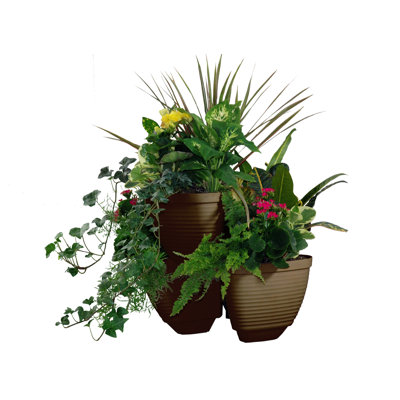 UPC 770932001146 product image for Wall Stack-A-Pot Planter - Color: Chocolate | upcitemdb.com