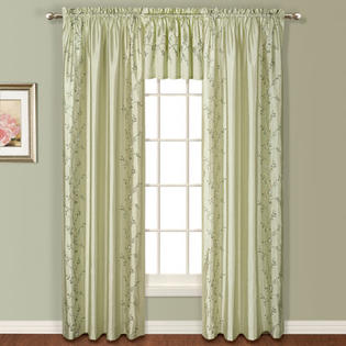 United Curtain Co. Addison Silk Rod Pocket Curtain Single Panel (Set of 4) - Size: 84 United Curtain Co. Addison Silk Rod Pocket Curtain Single Panel (Set of 4) - Size: 84
