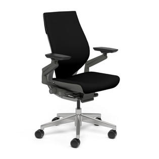 Steelcase GESTURE Office Chair w/ Shell Back -Fabric Color:Cogent:Connect -Licorice (5S26), Casters:Hard Floor Caster, Base Color:Polished Steelcase GESTURE Office Chair w/ Shell Back -Fabric Color:Cogent:Connect -Licorice (5S26), Casters:Hard Floor Caster, Base Color:Polished