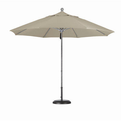 California Umbrella 9' Fiberglass Market Umbrella (2 Pieces) - Finish: Matted White, Fabric: Sunbrella A Cork California Umbrella 9' Fiberglass Market Umbrella (2 Pieces) - Finish: Matted White, Fabric: Sunbrella A Cork