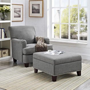 Dorel Asia Grayson Club Chair and Ottoman (3 Pieces) Dorel Asia Grayson Club Chair and Ottoman (3 Pieces)