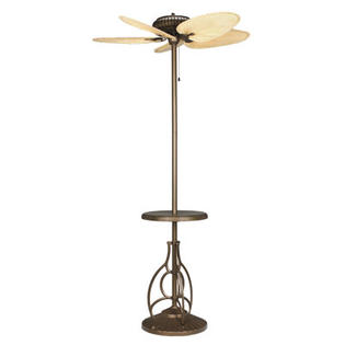Fanimation Torrento Floor Fan in Aged Bronze with Bamboo Blades in Antique (2 Pieces) - Finish: Black Fanimation Torrento Floor Fan in Aged Bronze with Bamboo Blades in Antique (2 Pieces) - Finish: Black
