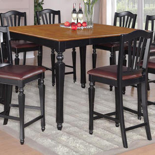 East West Chelsea Counter Height Pub Table - Finish: Black and Cherry East West Chelsea Counter Height Pub Table - Finish: Black and Cherry