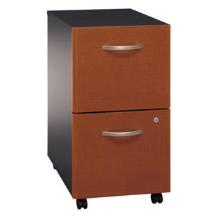 Bush Series C 2-Drawer Mobile Filing Cabinet - Finish: Autumn Cherry Bush Series C 2-Drawer Mobile Filing Cabinet - Finish: Autumn Cherry