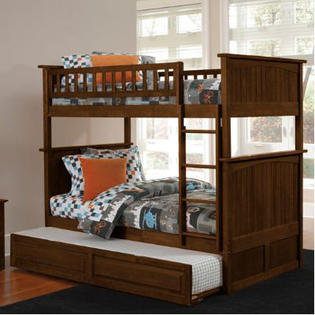 Atlantic Nantucket Bunk Bed with Trundle Bed - Configuration: Twin over Full, Finish: White Atlantic Nantucket Bunk Bed with Trundle Bed - Configuration: Twin over Full, Finish: White