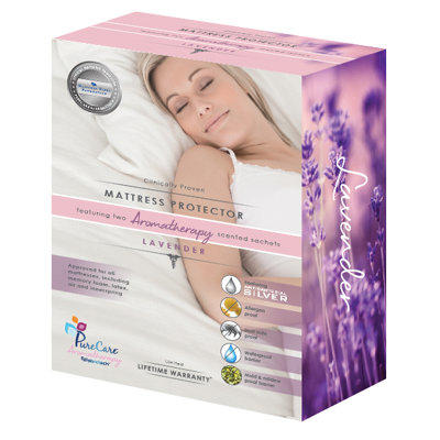 PureCare by Fabrictech Aromatherapy 5-Sided Mattress Protector - Size: King, Depth: 14-18 PureCare by Fabrictech Aromatherapy 5-Sided Mattress Protector - Size: King, Depth: 14-18