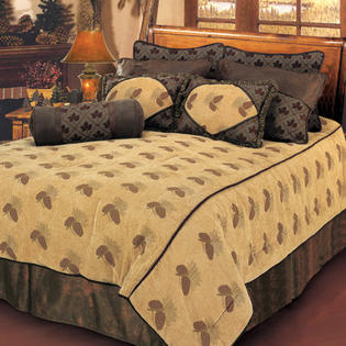 HiEnd Accents Pine Cones Comforter Set - Size: Super Queen HiEnd Accents Pine Cones Comforter Set - Size: Super Queen