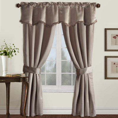 United Curtain Co. Burlington Rod Pocket Curtain Five Pieces - Size: 63 United Curtain Co. Burlington Rod Pocket Curtain Five Pieces - Size: 63