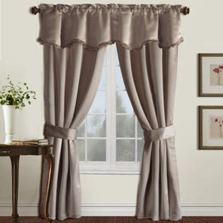 United Curtain Co. Burlington Rod Pocket Curtain Five Pieces - Size: 63 United Curtain Co. Burlington Rod Pocket Curtain Five Pieces - Size: 63
