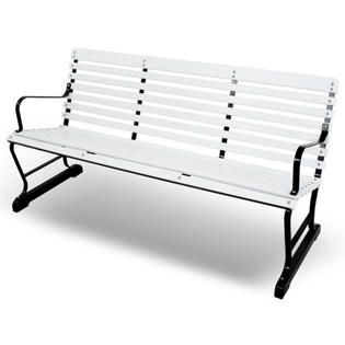 Ivy Terrace Steel Garden Bench - Color: Black/White, Size: 60 Ivy Terrace Steel Garden Bench - Color: Black/White, Size: 60
