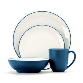 Noritake Colorwave 16 Piece Dinnerware Set - Color: Blue Noritake Colorwave 16 Piece Dinnerware Set - Color: Blue