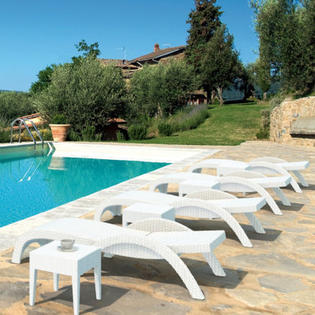 Compamia Wickerlook Miami Chaise Lounge (Set of 8) - Fabric Color: Brown Compamia Wickerlook Miami Chaise Lounge (Set of 8) - Fabric Color: Brown