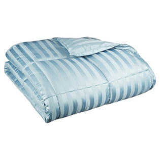 Simple Luxury All-Season Luxurious Wide Stripes Down Alternative Comforter - Size: Full/Queen, Color: Smoke Blue Simple Luxury All-Season Luxurious Wide Stripes Down Alternative Comforter - Size: Full/Queen, Color: Smoke Blue