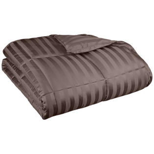 Simple Luxury All-Season Luxurious Wide Stripes Down Alternative Comforter - Size: Full/Queen, Color: Charcoal Simple Luxury All-Season Luxurious Wide Stripes Down Alternative Comforter - Size: Full/Queen, Color: Charcoal