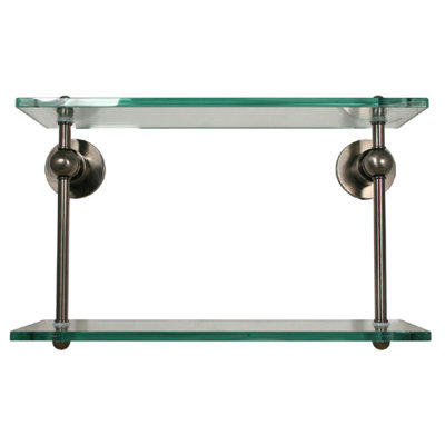 Allied Brass Astor Place Bathroom Double Shelf - Finish: Antique Brass, Size: 16 Allied Brass Astor Place Bathroom Double Shelf - Finish: Antique Brass, Size: 16