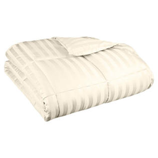 Simple Luxury All-Season Luxurious Wide Stripes Down Alternative Comforter - Color: Cream, Size: Twin/Twin Extra Long Simple Luxury All-Season Luxurious Wide Stripes Down Alternative Comforter - Color: Cream, Size: Twin/Twin Extra Long