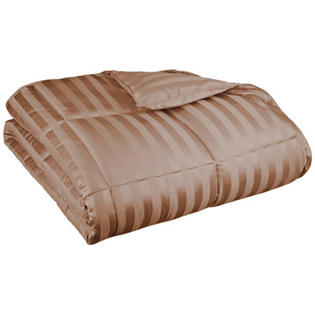 Simple Luxury All-Season Luxurious Wide Stripes Down Alternative Comforter - Color: Taupe, Size: King Simple Luxury All-Season Luxurious Wide Stripes Down Alternative Comforter - Color: Taupe, Size: King