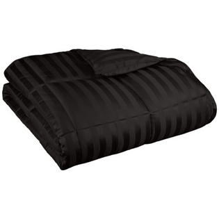 Simple Luxury All-Season Luxurious Wide Stripes Down Alternative Comforter - Color: Black, Size: Twin/Twin Extra Long Simple Luxury All-Season Luxurious Wide Stripes Down Alternative Comforter - Color: Black, Size: Twin/Twin Extra Long