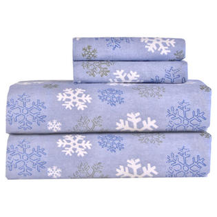 Pointehaven Heavy Weight Printed Flannel Sheet Set - Size: Twin Extra Long, Color: Blue Pointehaven Heavy Weight Printed Flannel Sheet Set - Size: Twin Extra Long, Color: Blue